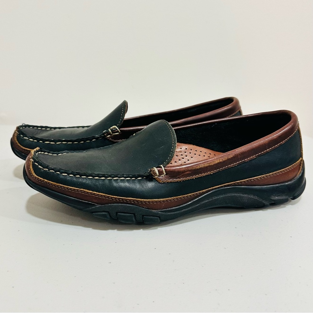 Allen Edmonds Men’s Boulder Black Brown Leather Slip On Loafers Shoes Size 9B